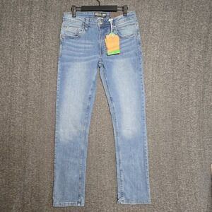 NWT Free Planet Skinny Fit Stretch Denim Men's Jeans 28 x 30‎ Light Wash